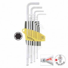 Wiha Ball End Hex L-Key Set in ProStar - With MagicRing® - Chrome-Plated - Inch Sizes - 13 pcs - 24190